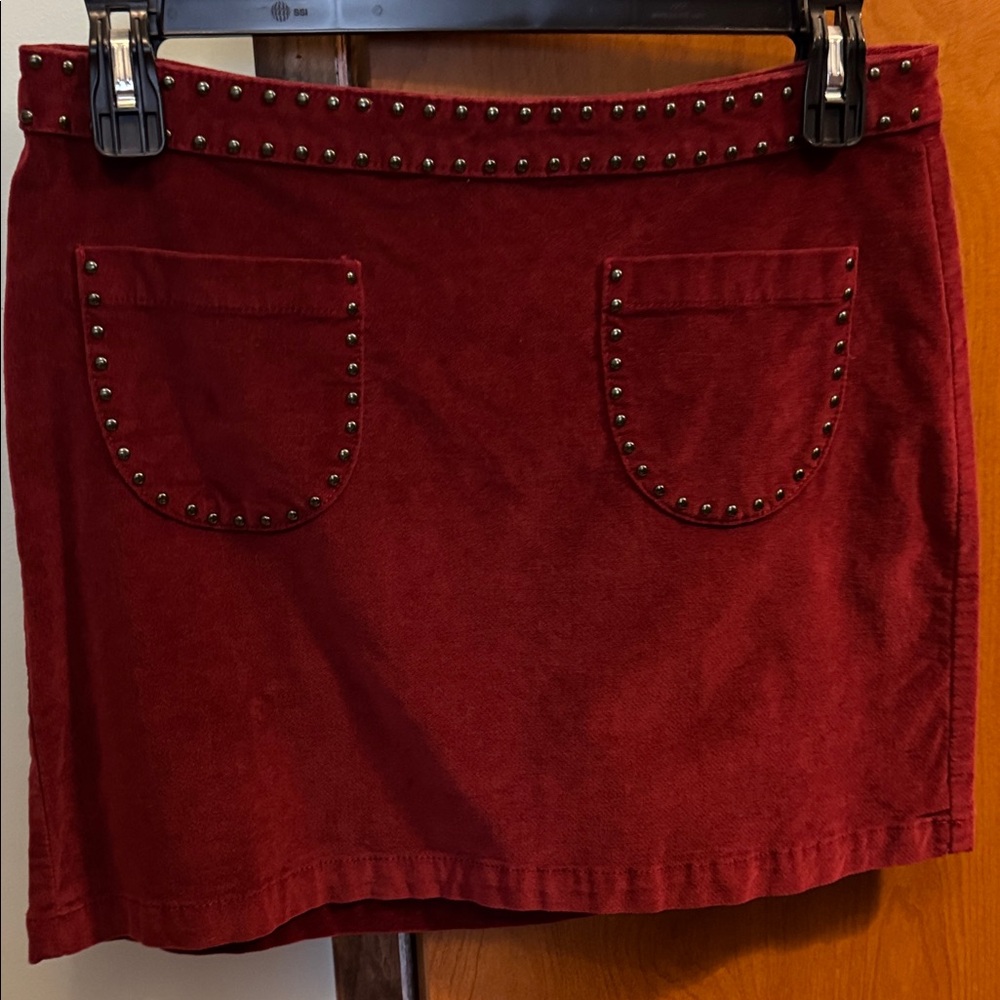 Mossimo Supply Co. Red Studded Mini Skirt